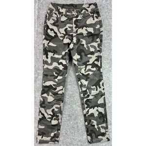 G.I.L.I Women's Gray & Black Camo Straight Leg Pants sz 0 (16033)